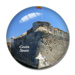 Spain Royal Walls Ceuta 3D Fridge Magnet Crystal Glass