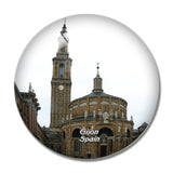 Spain San Pedro Church Gijon 3D Fridge Magnet Crystal Glass