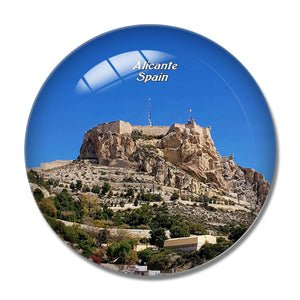 Spain Santa Barbara Cathedral Alicante 3D Fridge Magnet Crystal Glass