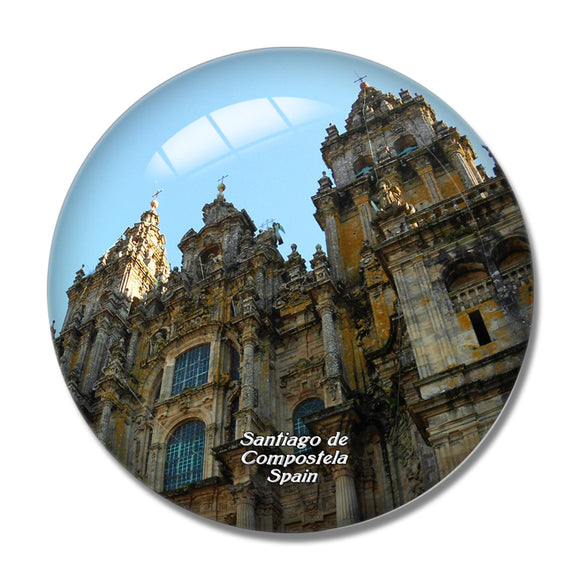 Spain Santiago de Compostela 3D Fridge Magnet Crystal Glass