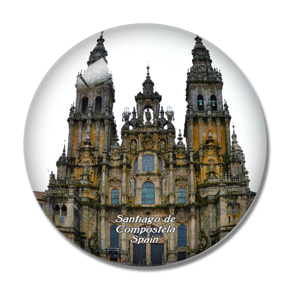 Spain Santiago de Compostela 3D Fridge Magnet Crystal Glass