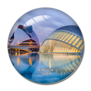 Spain Science and Art  Valencia 3D Fridge Magnet Crystal Glass