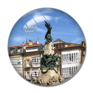 Spain Square of the White Virgin Victoria 3D Fridge Magnet Crystal Glass