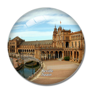 Spain Square Seville 3D Fridge Magnet Crystal Glass