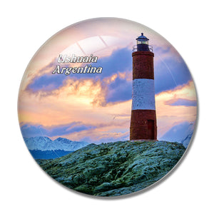 Argentina Lighthouse Ushuaia 3D Fridge Magnet Crystal Glass