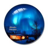 Sweden Abisko Aurora Sky Station 3D Fridge Magnet Crystal Glass