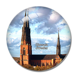 Sweden Gamla Uppsala 3D Fridge Magnet Crystal Glass