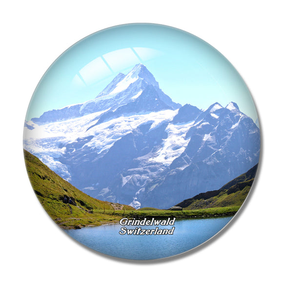 Switzerland Grindelwald 3D Fridge Magnet Crystal Glass