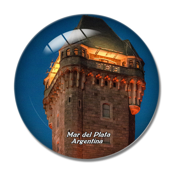 Argentina Tank Tower Mar del Plata 3D Fridge Magnet Crystal Glass