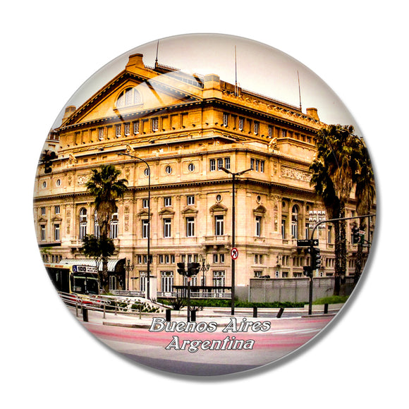 Argentina Teatro Colon Buenos Aires 3D Fridge Magnet Crystal Glass