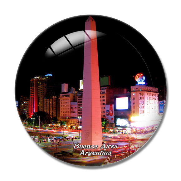 Argentina The Obelisk Buenos Aires 3D Fridge Magnet Crystal Glass