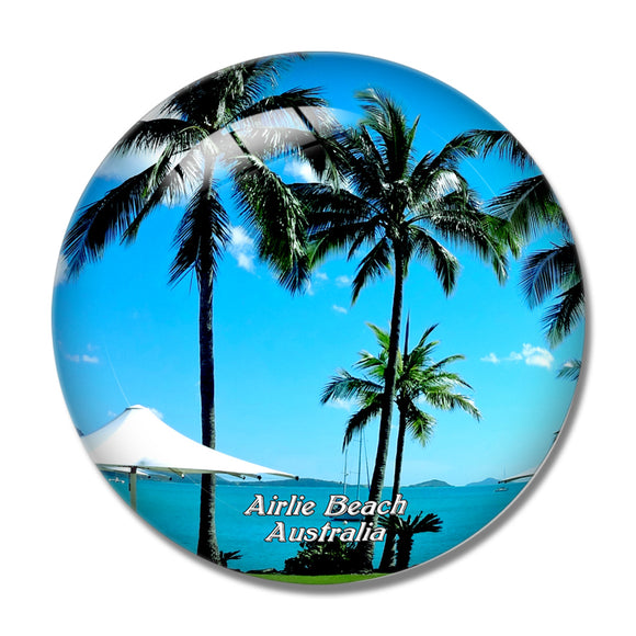 Australia Airlie Beach Lagoon 3D Fridge Magnet Crystal Glass