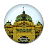 Australia  Circle Tram Flinders Street Railway Station Melbourne 3D Fridge Magnet Crystal Glass