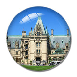 USA America Biltmore Asheville 3D Fridge Magnet Crystal Glass
