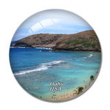 USA America Hanauma Bay Oahu Hawaii 3D Fridge Magnet Crystal Glass