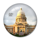 USA America Idaho State Capitol Building Boise 3D Fridge Magnet Crystal Glass