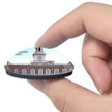 USA America Independence Hall Philadelphia 3D Fridge Magnet Crystal Glass