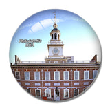 USA America Independence Hall Philadelphia 3D Fridge Magnet Crystal Glass