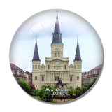 USA America Jackson Square New Orleans 3D Fridge Magnet Crystal Glass
