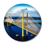 USA America Jacksonville 3D Fridge Magnet Crystal Glass