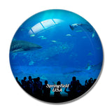 USA America Johnny Morris' Wonders of Wildlife National Museum and Aquarium Springfield 3D Fridge Magnet Crystal Glass