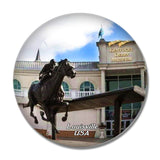 USA America Kentucky Derby Museum Louisville 3D Fridge Magnet Crystal Glass