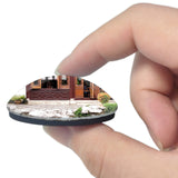 USA America Lan Su Chinese Garden Portland 3D Fridge Magnet Crystal Glass