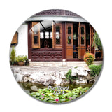USA America Lan Su Chinese Garden Portland 3D Fridge Magnet Crystal Glass