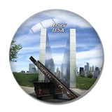 USA America Liberty State Park Jersey 3D Fridge Magnet Crystal Glass