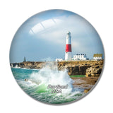USA America Light House Portland 3D Fridge Magnet Crystal Glass