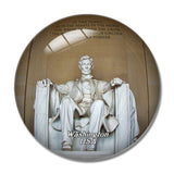 USA America Lincoln Memorial Washington 3D Fridge Magnet Crystal Glass
