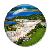 USA America Middleton Place Charleston 3D Fridge Magnet Crystal Glass