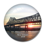 USA America Mississippi River New Orleans 3D Fridge Magnet Crystal Glass