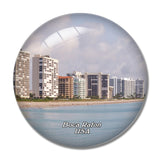 USA America Mizner Park Boca Raton 3D Fridge Magnet Crystal Glass