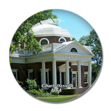 USA America Monticello Charlottesville 3D Fridge Magnet Crystal Glass