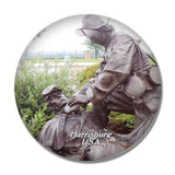 USA America National Civil War Museum Harrisburg 3D Fridge Magnet Crystal Glass