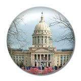 USA America Oklahoma 3D Fridge Magnet Crystal Glass