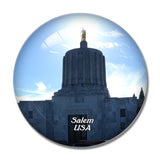 USA America Oregon State Capitol Salem 3D Fridge Magnet Crystal Glass