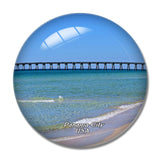 USA America Panama  Beach 3D Fridge Magnet Crystal Glass