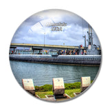 USA America Pearl Harbor National Memorial Honolulu Oahu Hawaii 3D Fridge Magnet Crystal Glass