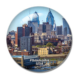 USA America Philadelphia 3D Fridge Magnet Crystal Glass