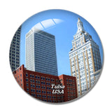 USA America Philbrook Museum of Art Tulsa 3D Fridge Magnet Crystal Glass