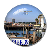 USA America Pier San Francisco 3D Fridge Magnet Crystal Glass