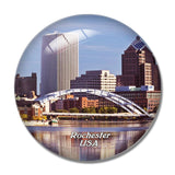 USA America Rochester 3D Fridge Magnet Crystal Glass