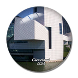 USA America Rock & Roll Hall of Fame Cleveland 3D Fridge Magnet Crystal Glass