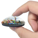 USA America Santa Monica Pier 3D Fridge Magnet Crystal Glass