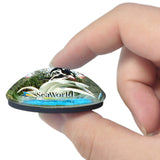 USA America SeaWorld Orlando 3D Fridge Magnet Crystal Glass