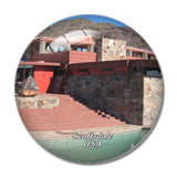 USA America Taliesin West Scottsdale 3D Fridge Magnet Crystal Glass