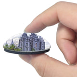 USA America Temple Square Salt Lake 3D Fridge Magnet Crystal Glass