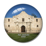 USA America The Alamo San Antonio 3D Fridge Magnet Crystal Glass